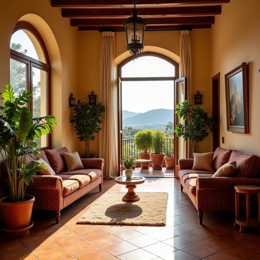 Cozy living room in a loop home in Granada