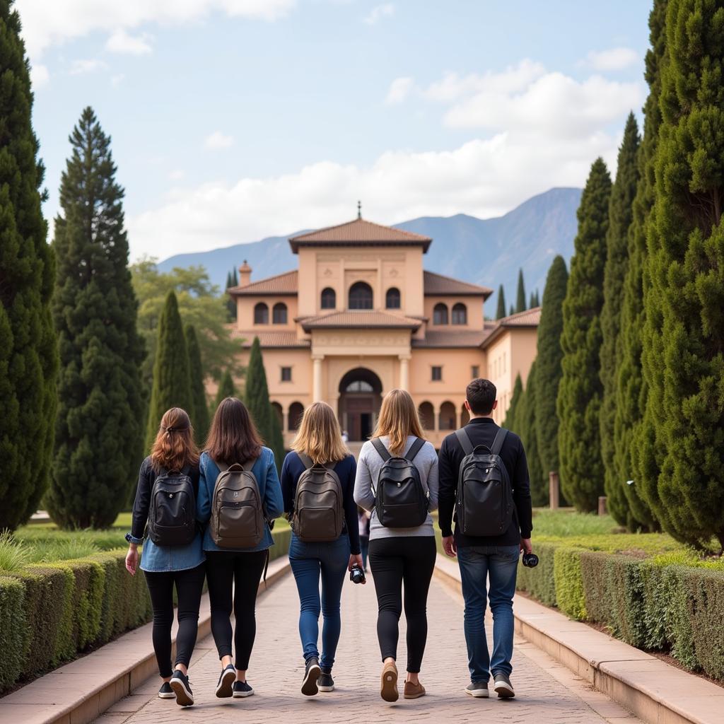 students exploring the Alhambra in Granada