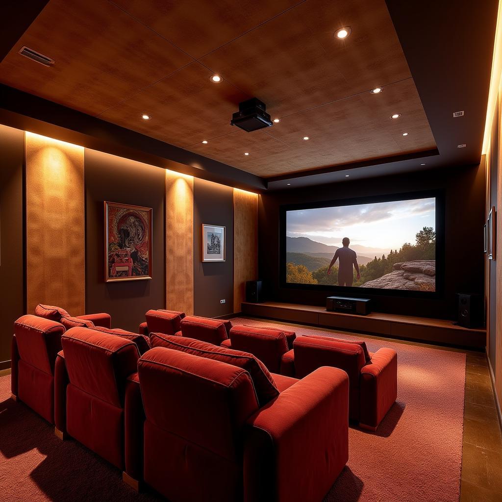 Luxurious Home Cinema in Spanish Villa