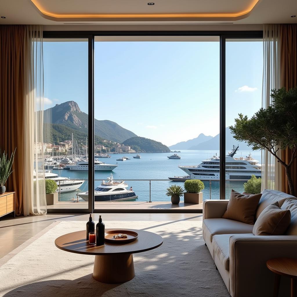 Luxury apartment in Monaco overlooking the marina