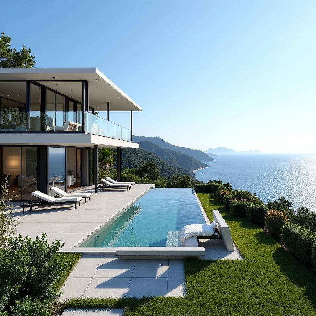 Luxury design villa overlooking the Spanish coastline