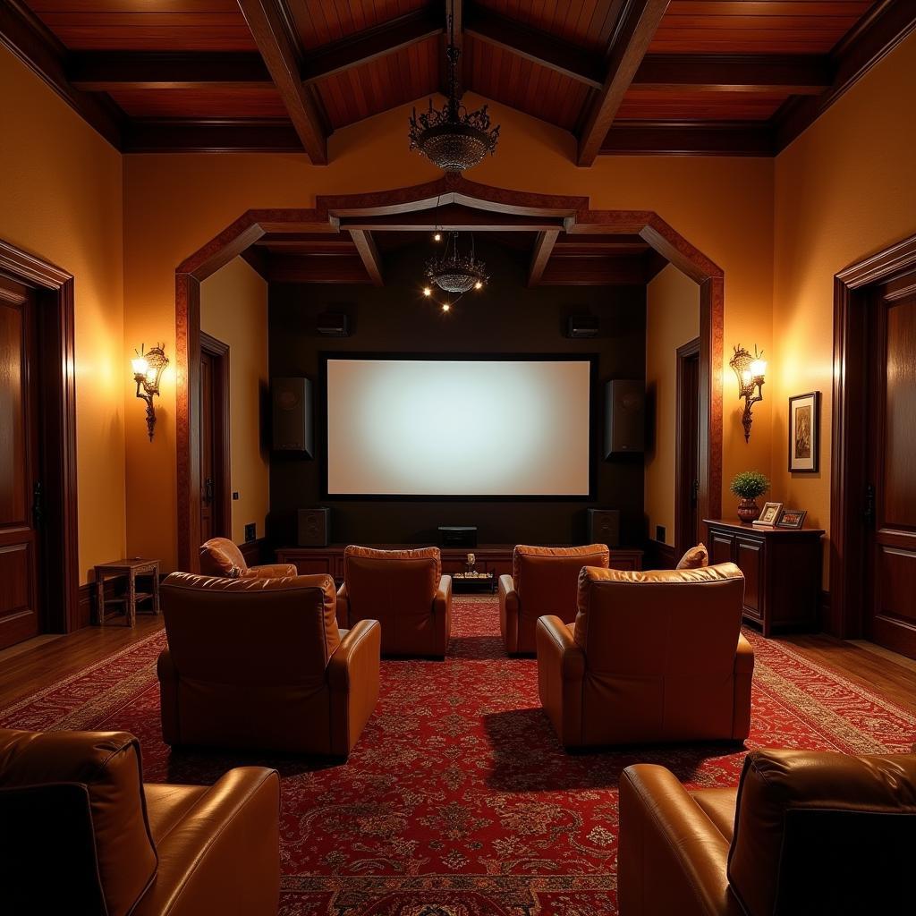 Luxury Villa Home Theater in Spain