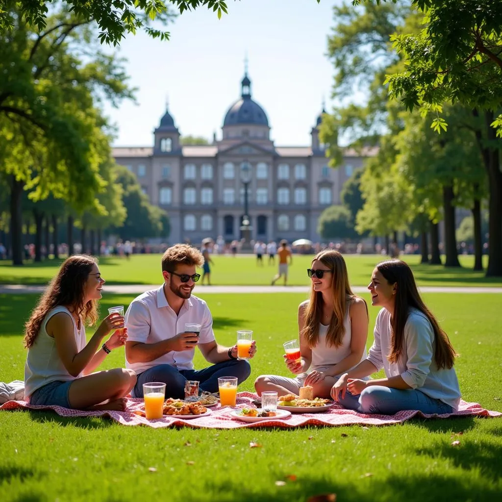 Picnic in a Madrid Park