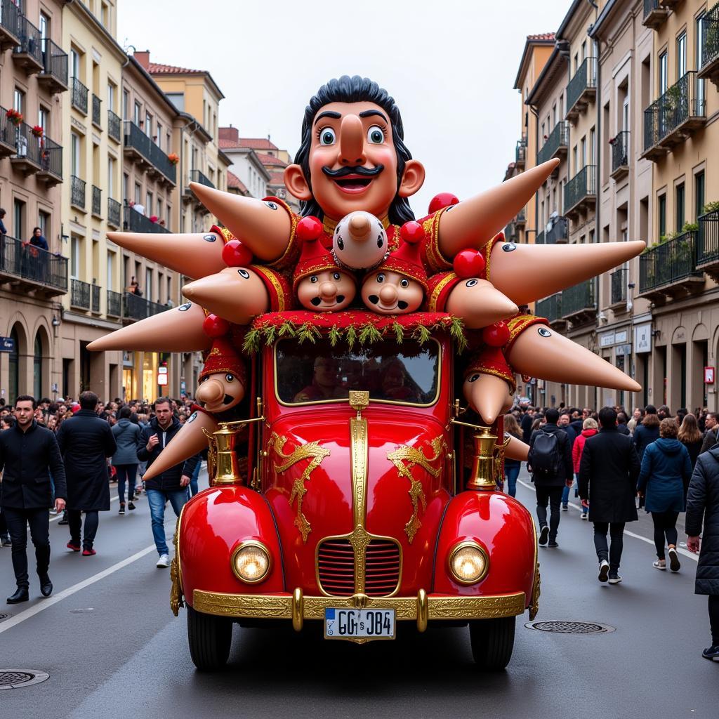 Catalan Christmas Parade Featuring "El Home dels Nassos"