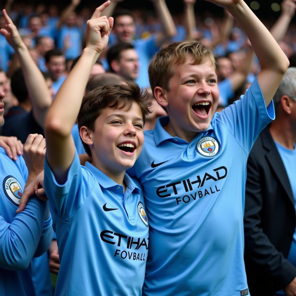 Manchester City Fans in Kit