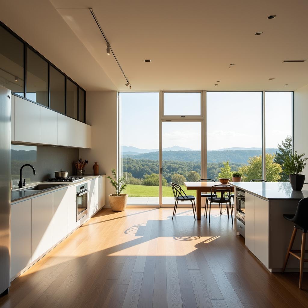 Modern kitchen in a luxury Marbella villa