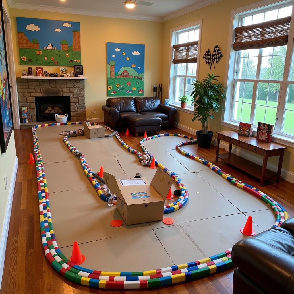 A Completed Mario Kart Home Circuit Ready for Racing