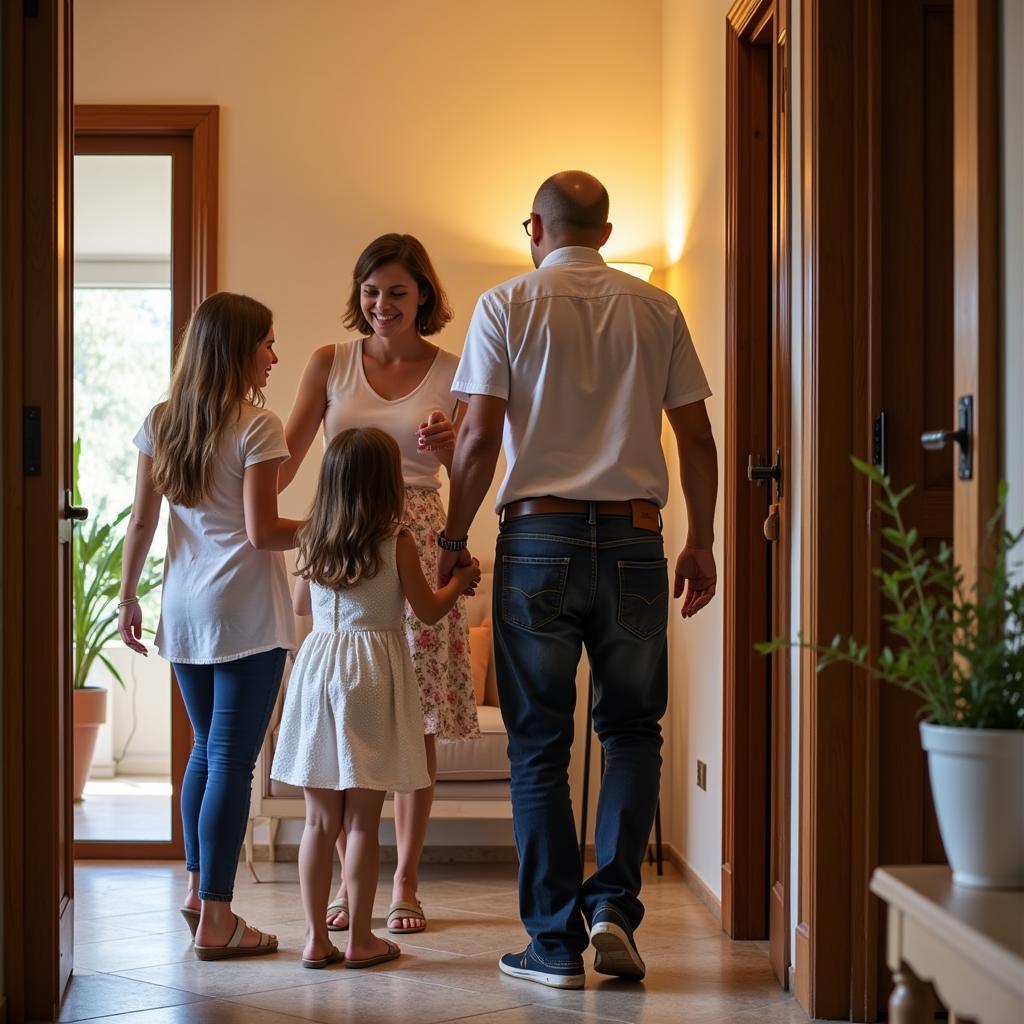 A "me Stay in Spain" host family welcomes guests