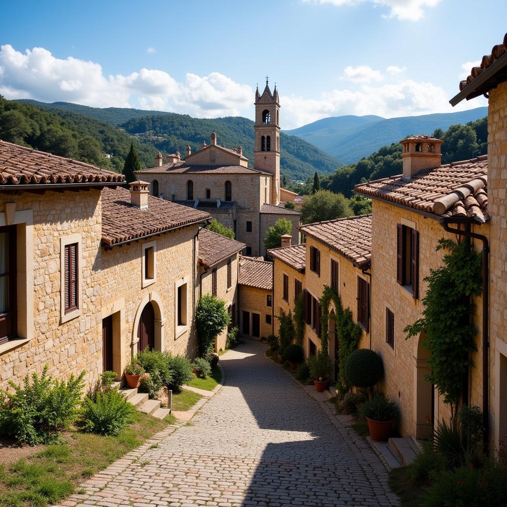 Exploring a medieval village along the Ruta dels Bons Homes route