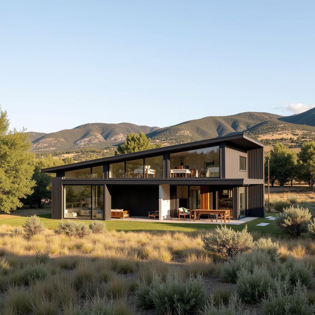 Modern Metal Frame Home in the Spanish Countryside