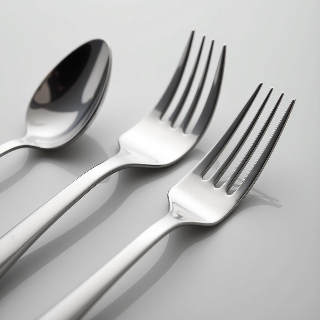 Close-up of minimalist Zara Home cutlery