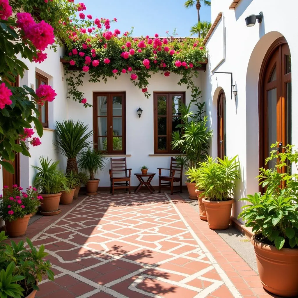 Charming Andalusian courtyard in a Mintaka Homes property