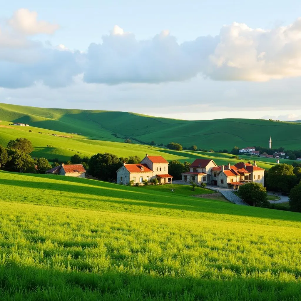 Picturesque countryside landscape near a Mintaka Homes property in Galicia