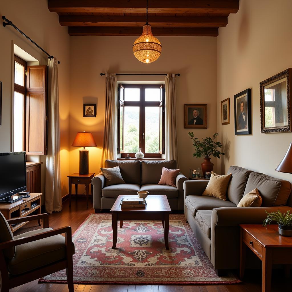 Cozy living room in a Miranda de Ebro home stay