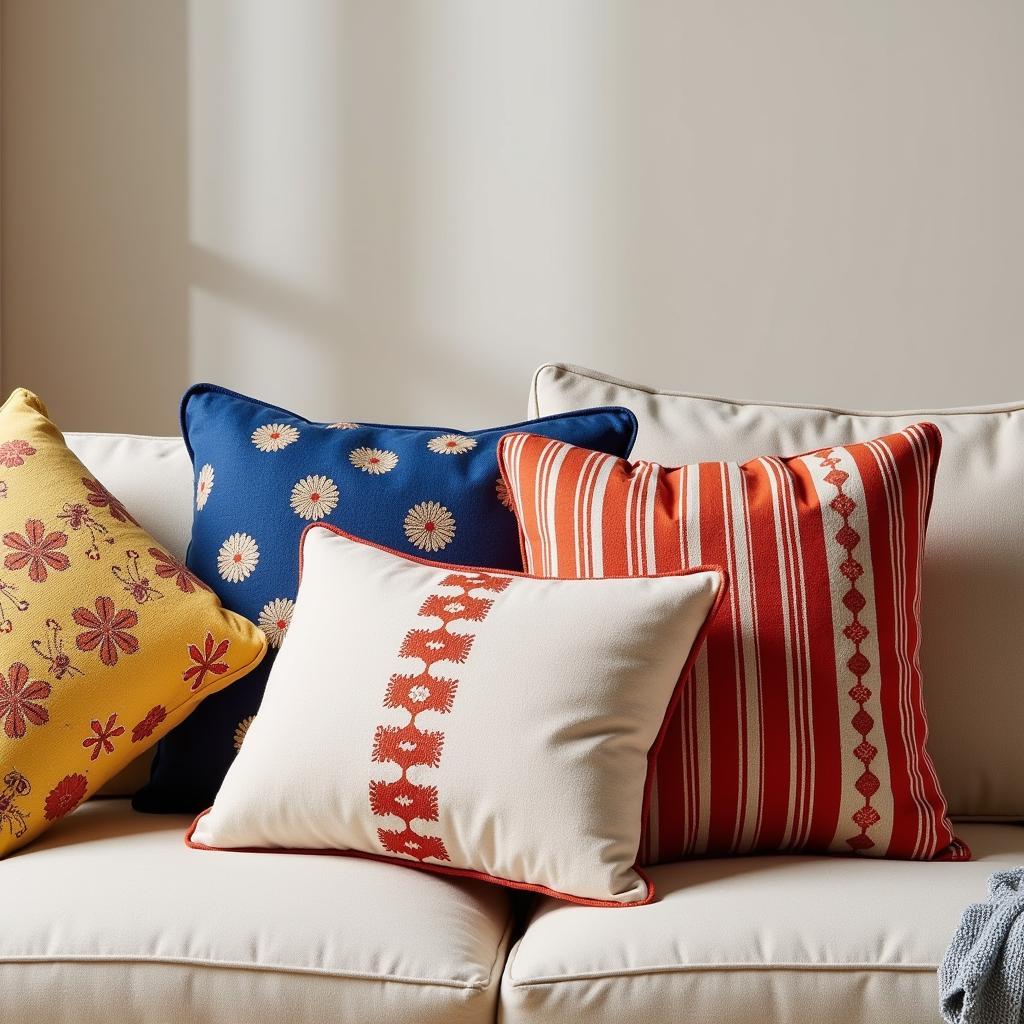 Creating a dynamic look by mixing and matching Zara Home's decorative cushions