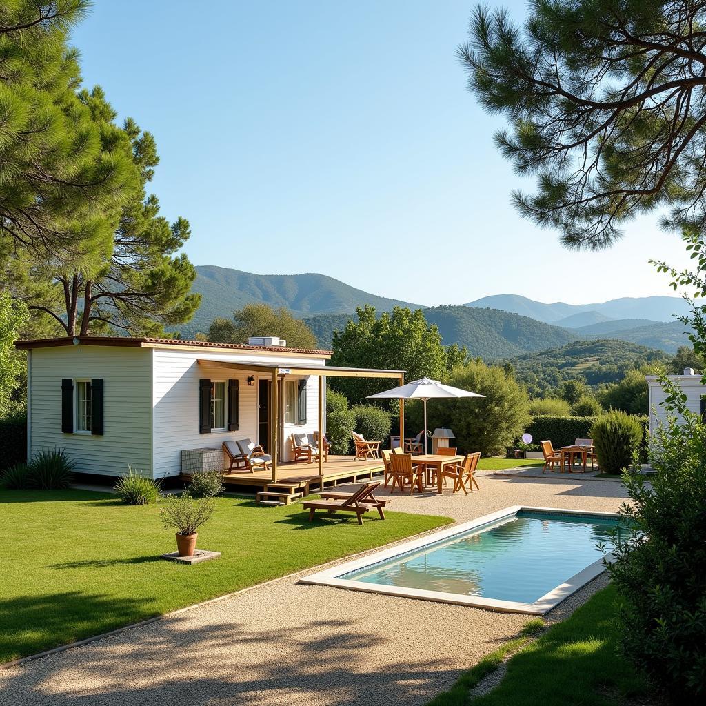 Spacious Mobile Home at a Picturesque Spanish Campsite