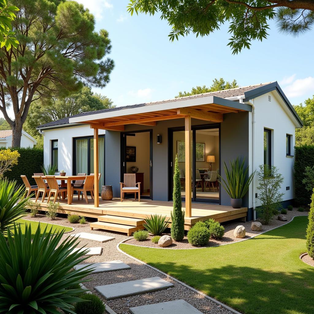 Modern mobil home exterior in Jerez de la Frontera