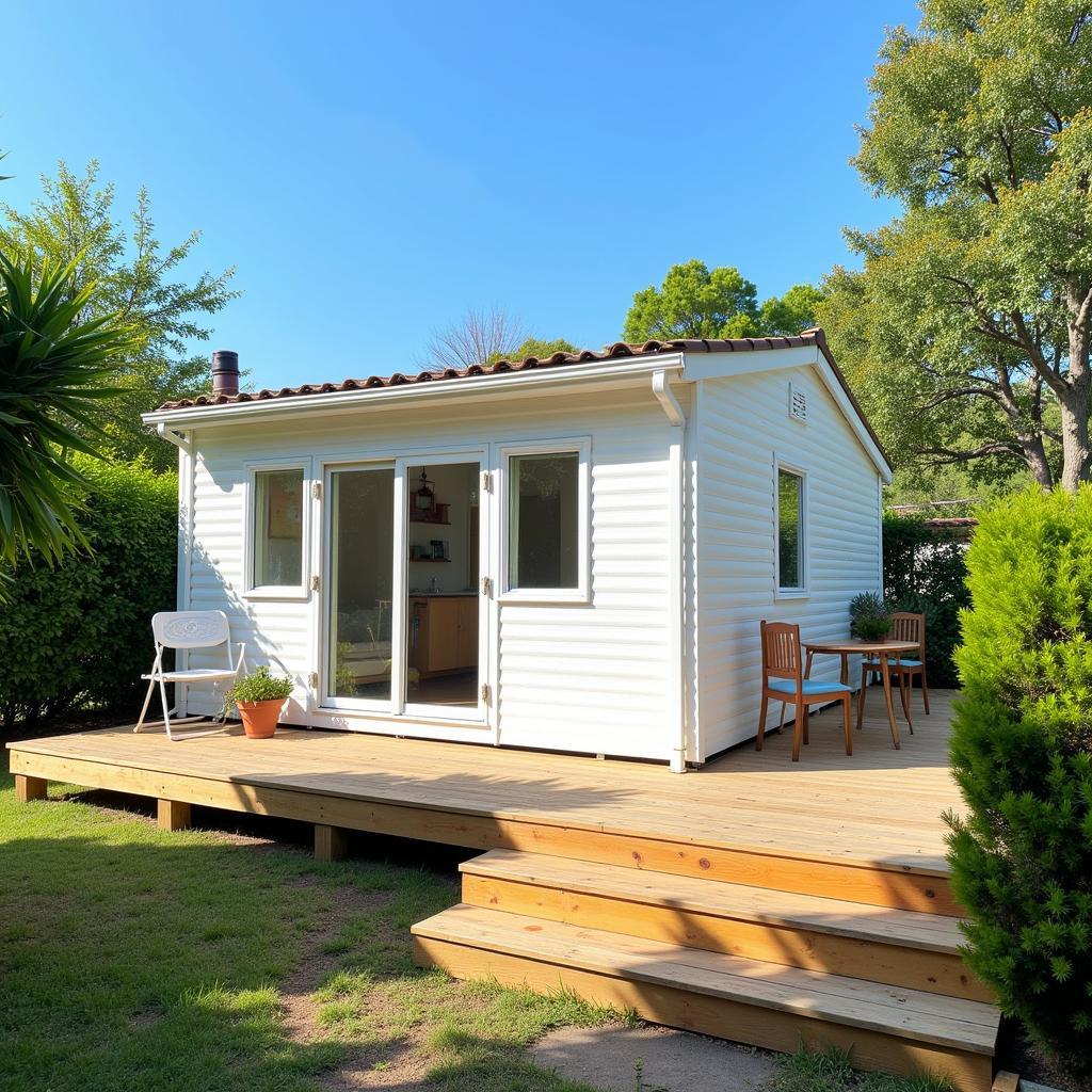 Modern mobil home exterior in Valencia