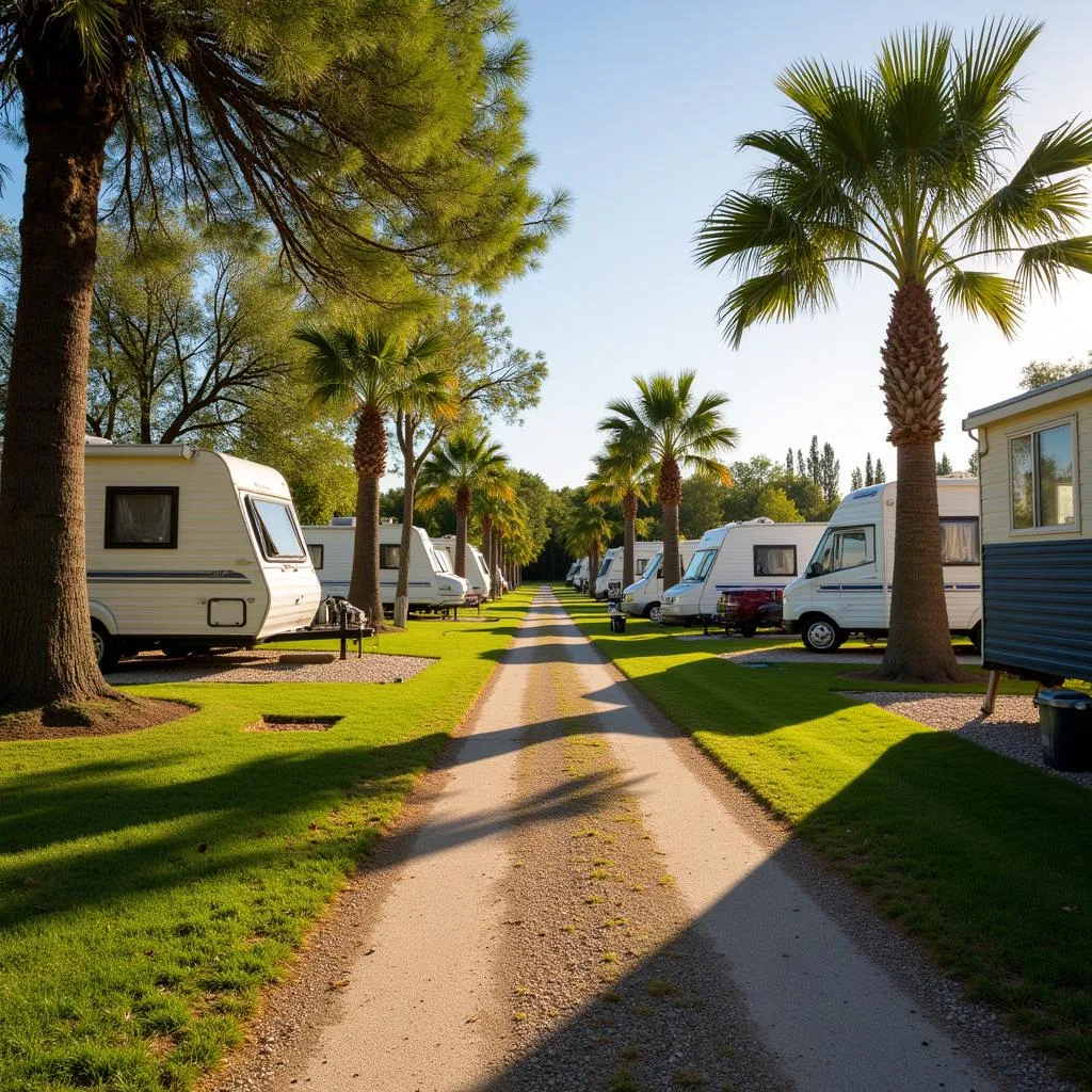 Scenic View of a Mobile Home Park near Valencia, Spain