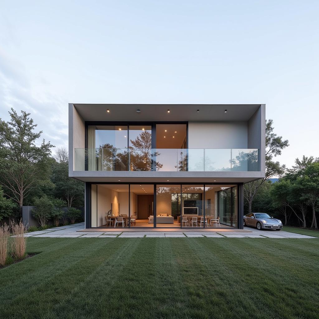 Sleek and contemporary exterior of an Aedas Home