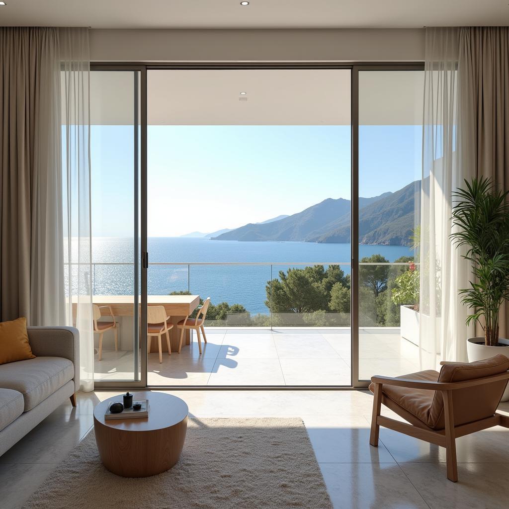 Modern Mediterranean Apartment with Balcony and Sea View