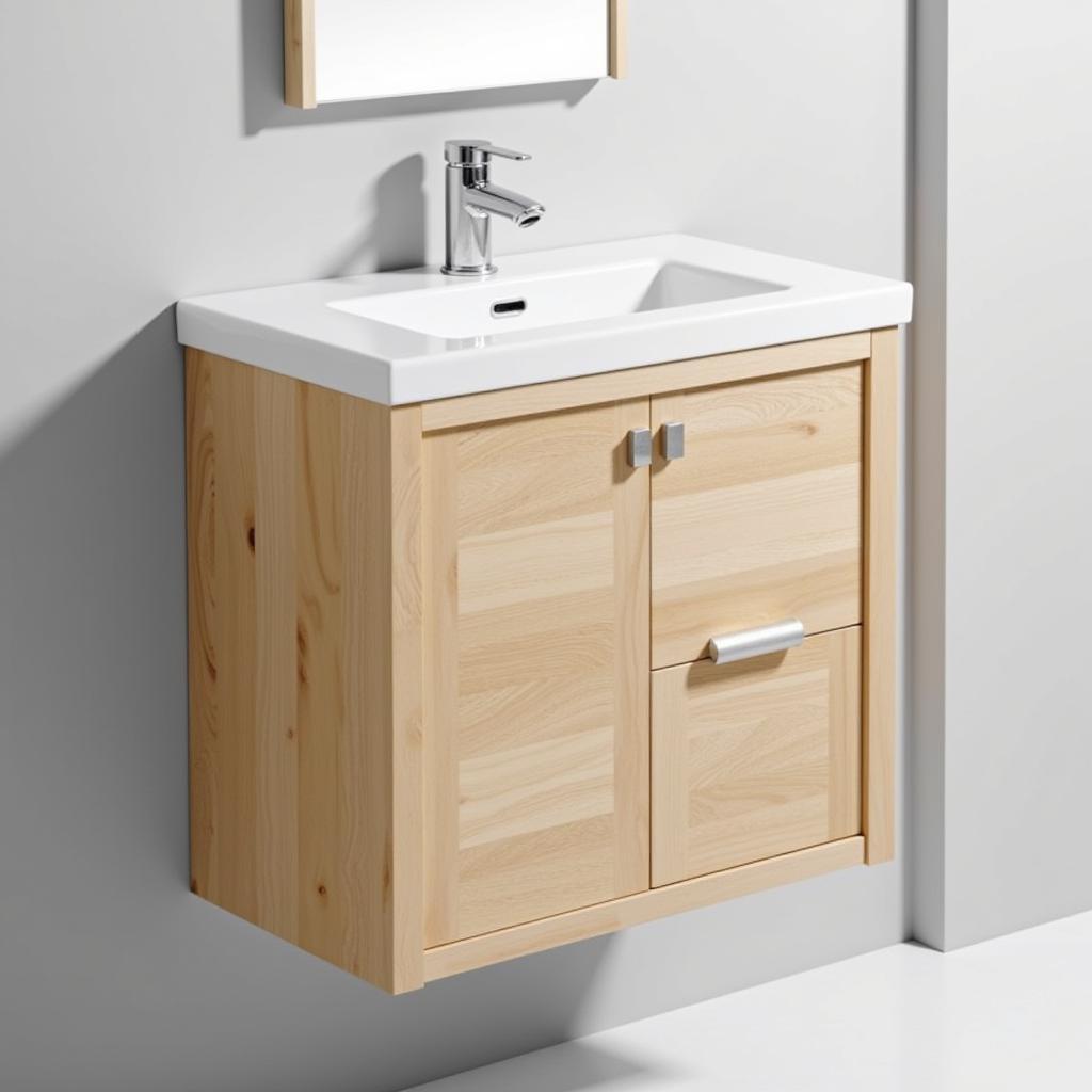 Modern bathroom vanity with integrated sink and storage, designed by Kave Home