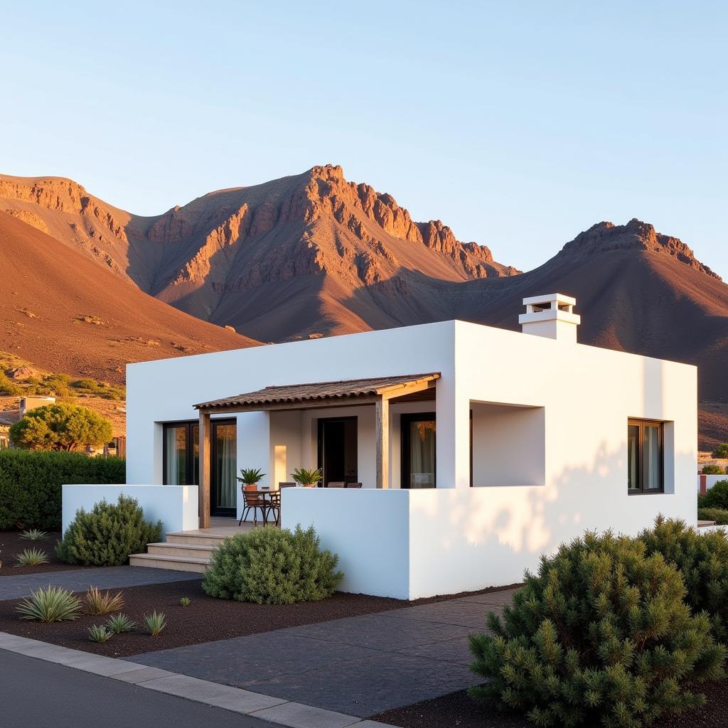 Exterior view of Moka Home Islazul with volcanic landscape