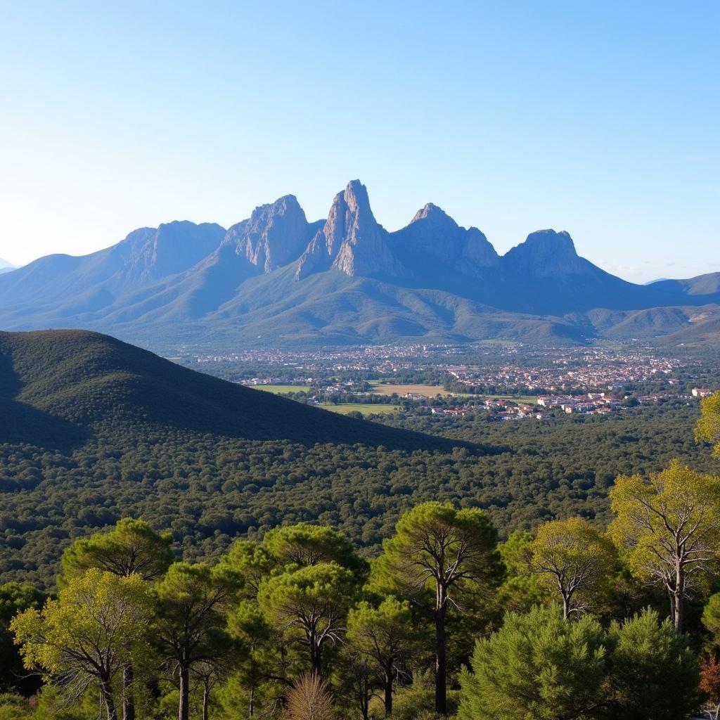 Montserrat Mountain View from Granollers