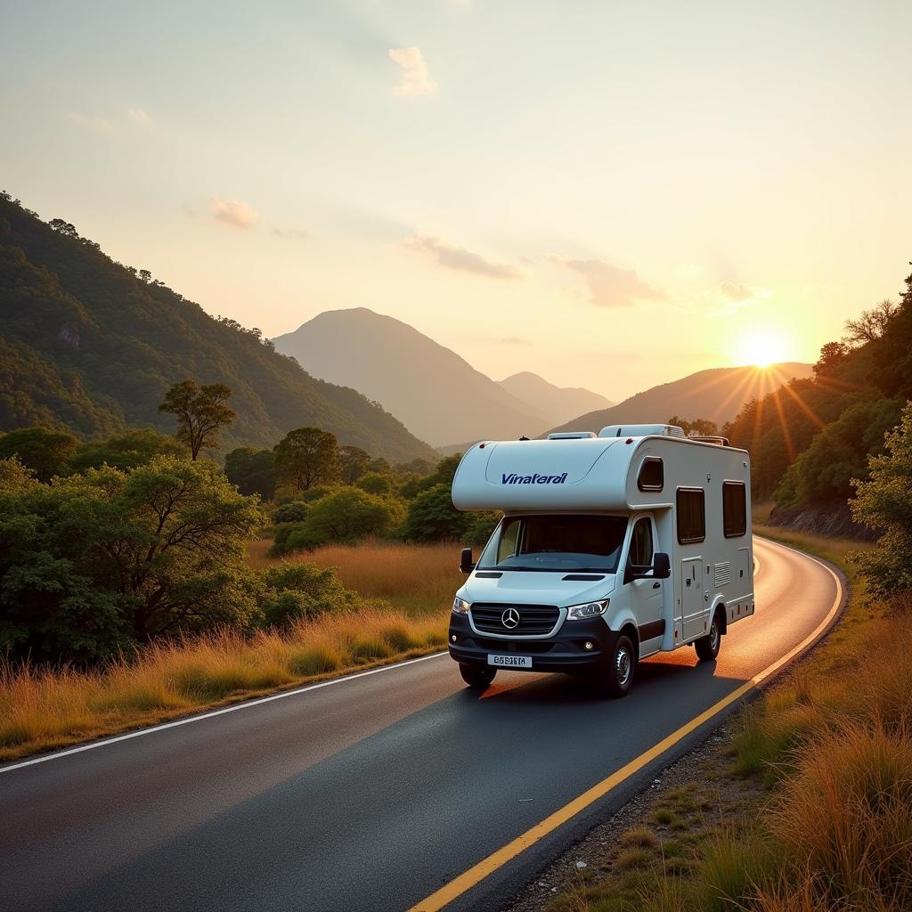 Motor Home on Indian Highway