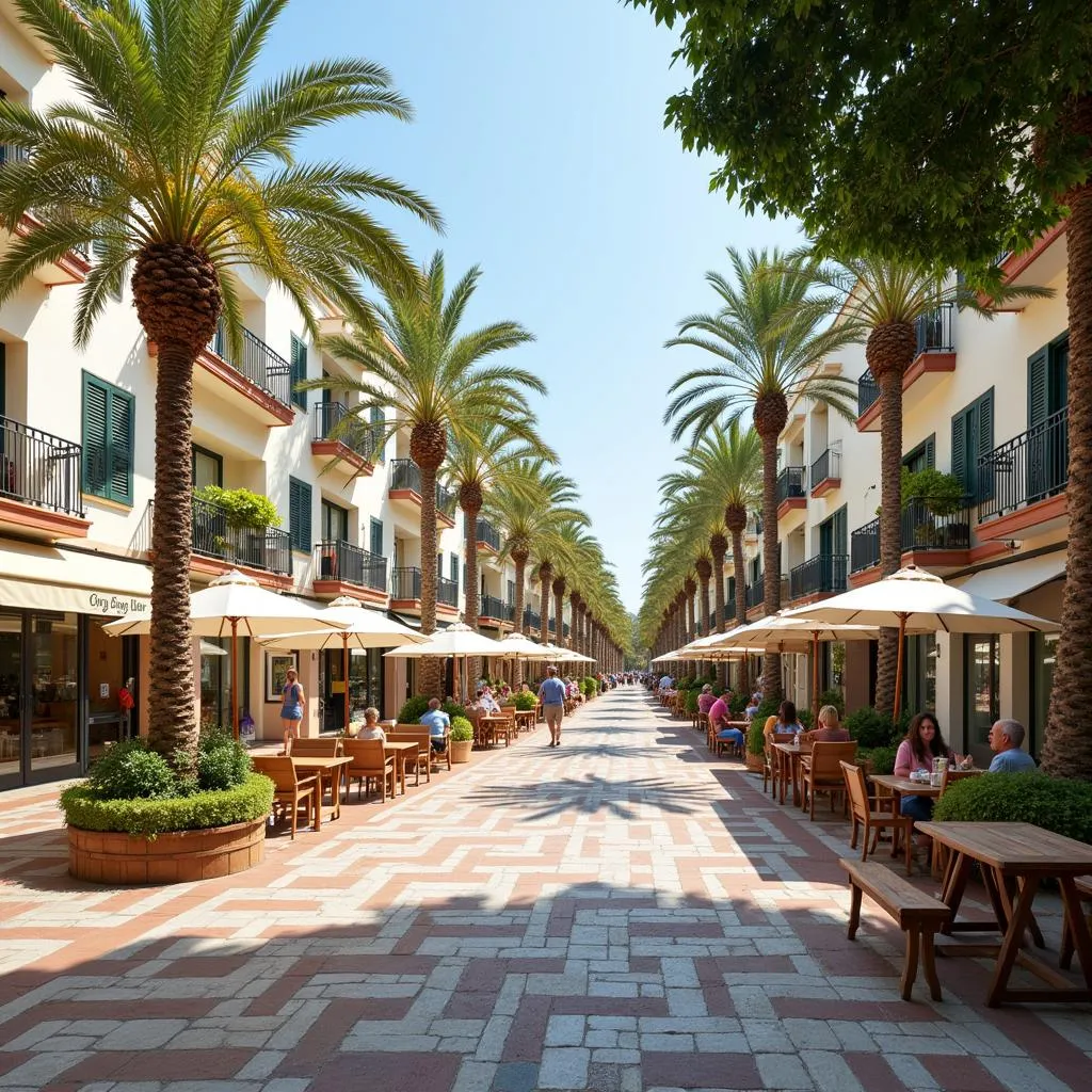 Lively plaza in the heart of Nerja