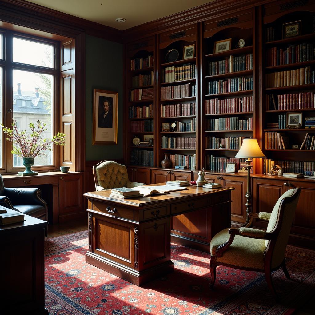 Interior of Oscar Wilde's study