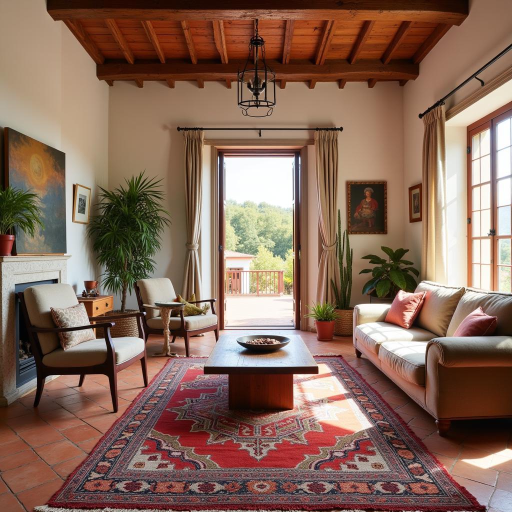 Paco Home Rug in a Spanish Living Room