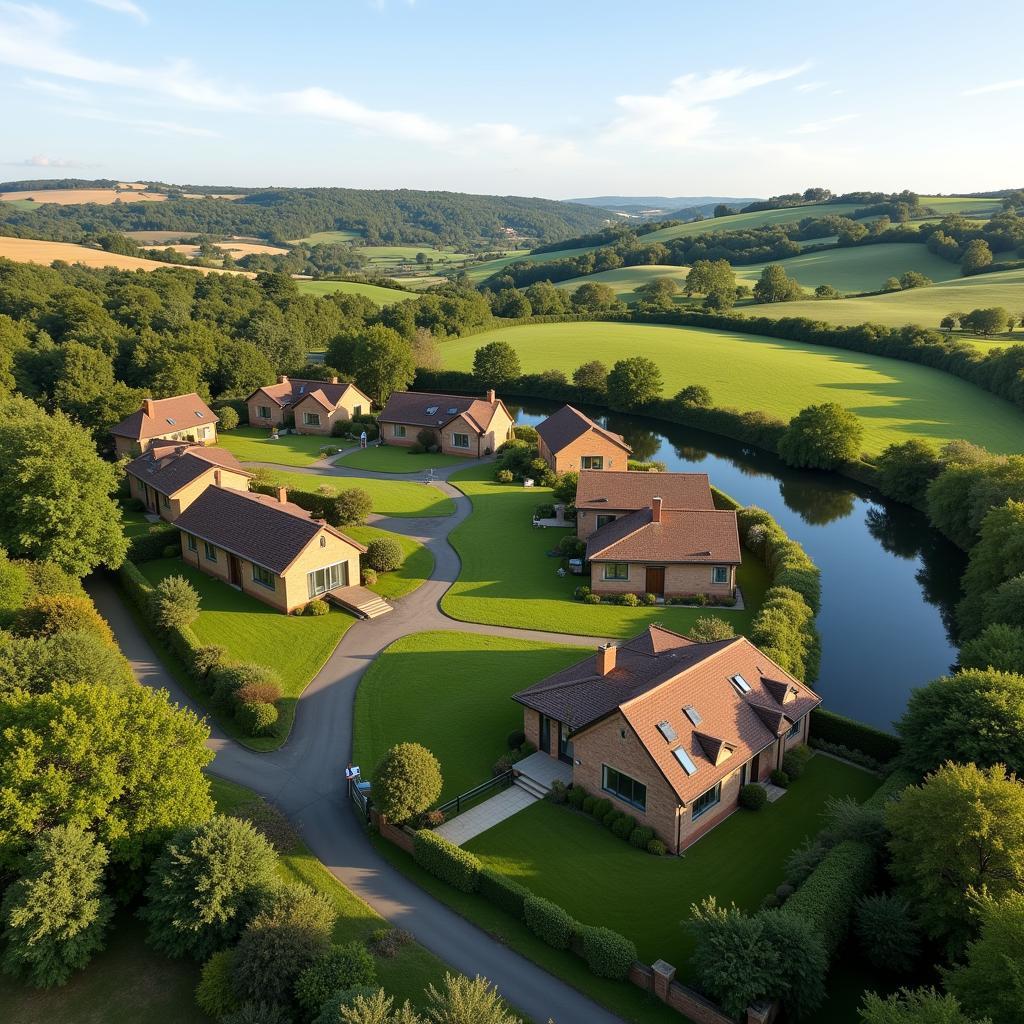 Modern park homes nestled in a picturesque English countryside setting