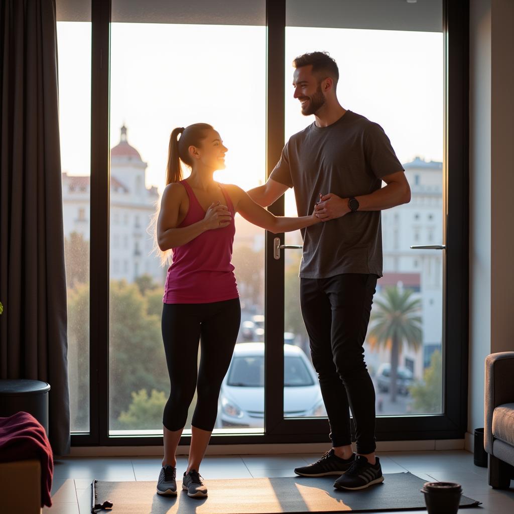 Personal Training Session in a Madrid Apartment