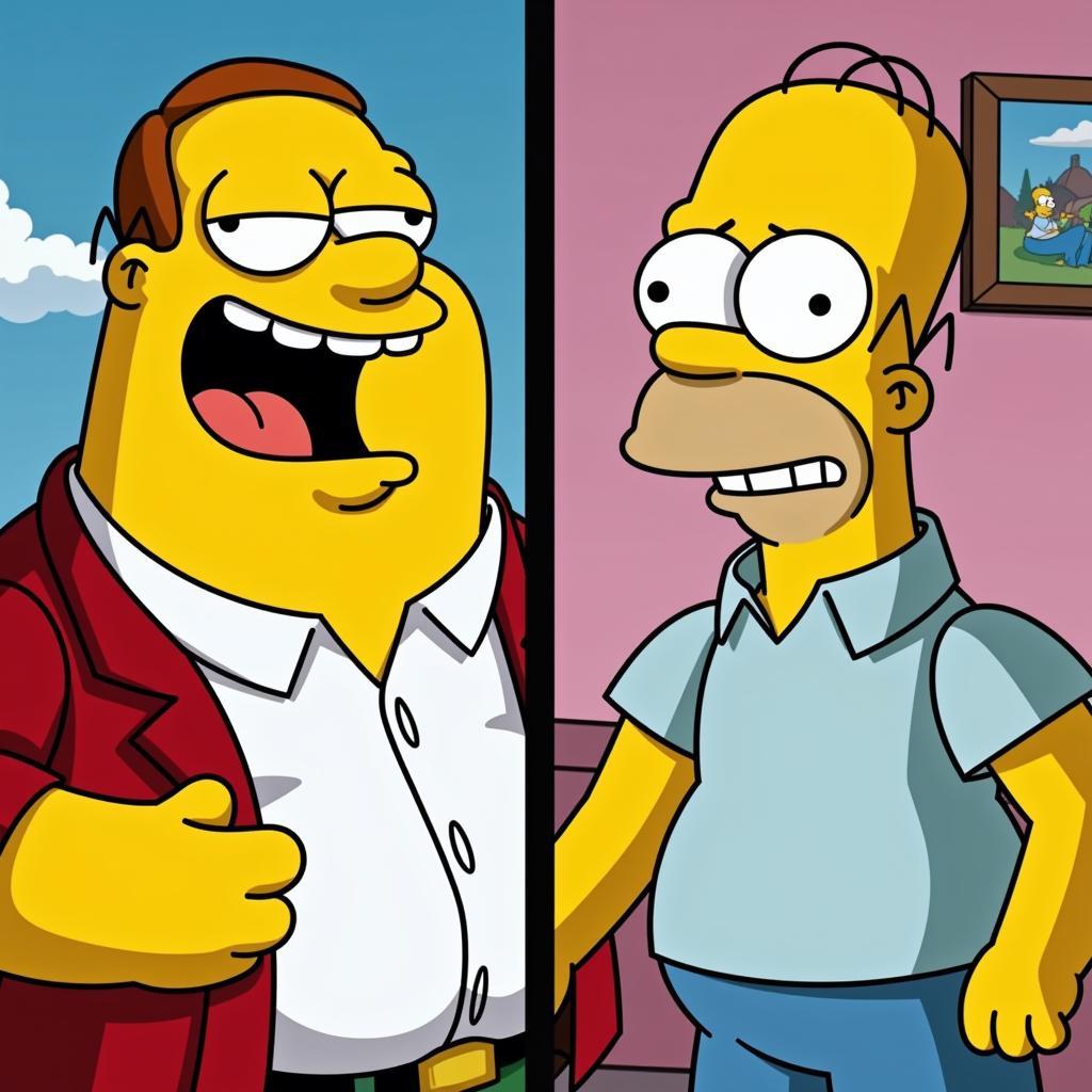 Peter Griffin and Homer Simpson: Animated Dads