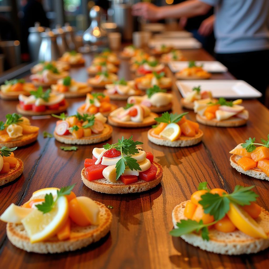 A Colorful Array of Pintxos in San Sebastian