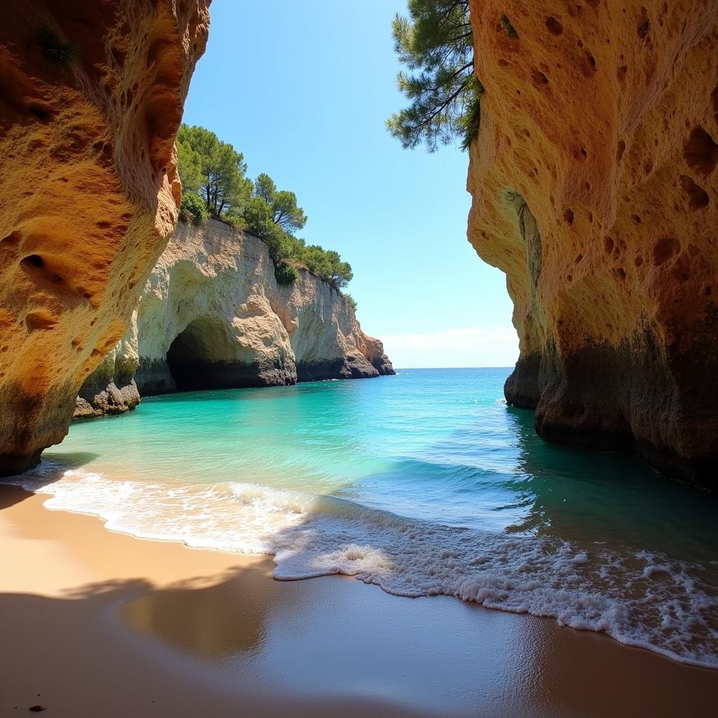 Secluded cove at Platja de l'Home Mort