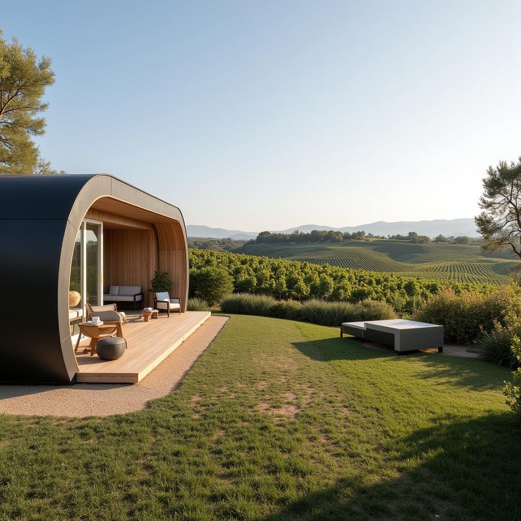 Modern Pod Home Nestled in Spanish Vineyard