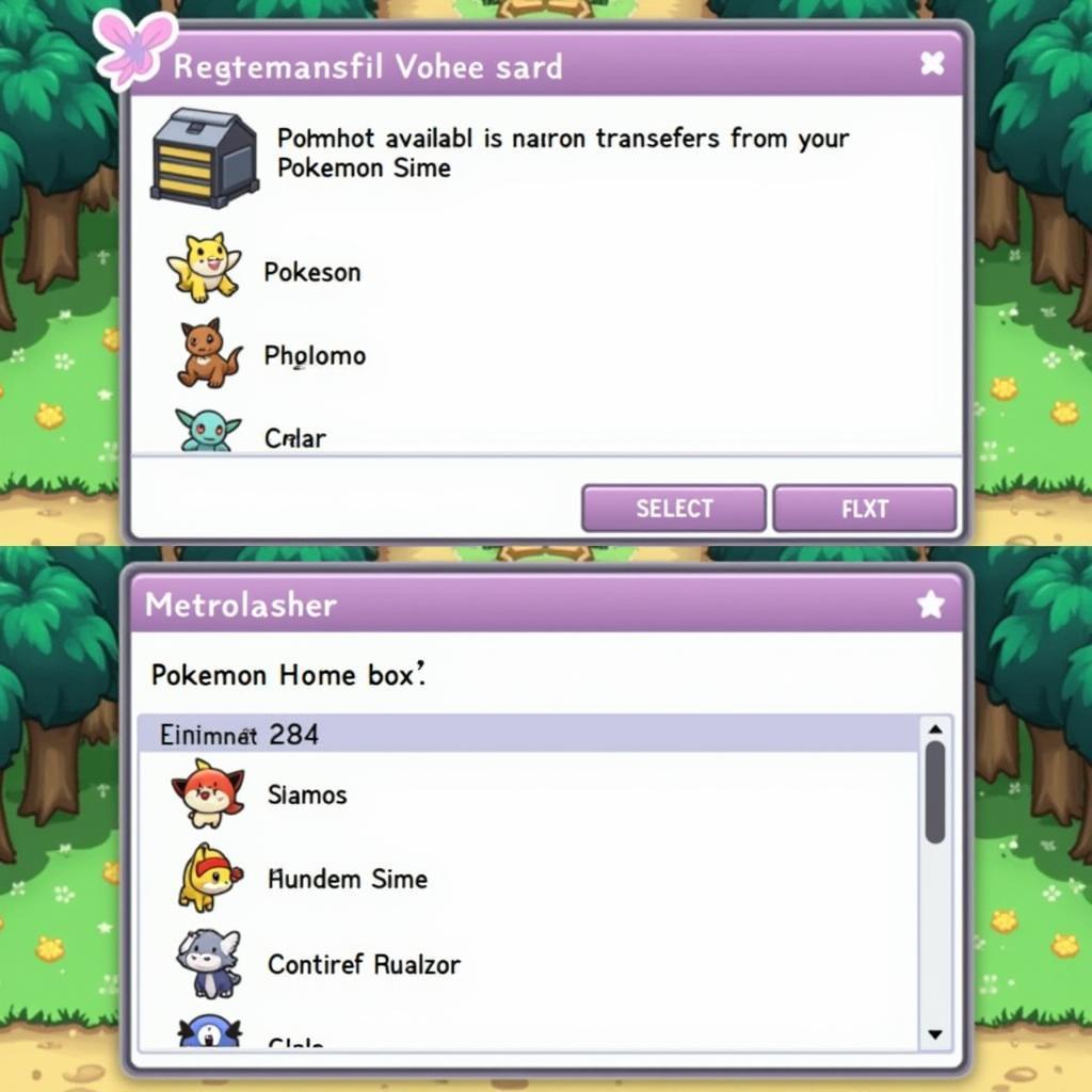 Pokémon Home Transfer Screen