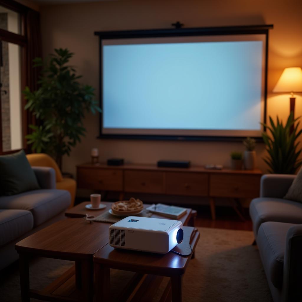 Cozy Home Cinema Setup in a Spanish Home