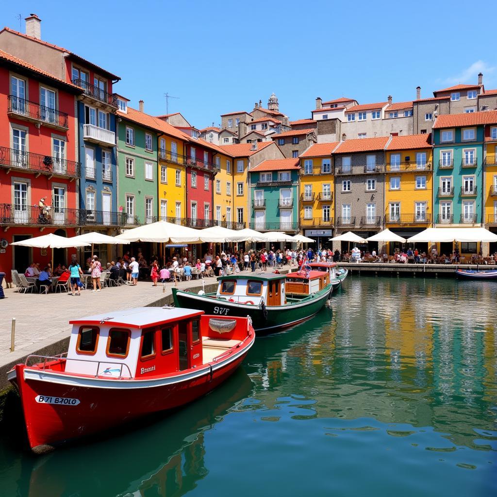 Colorful Houses in Porto's Ribeira District