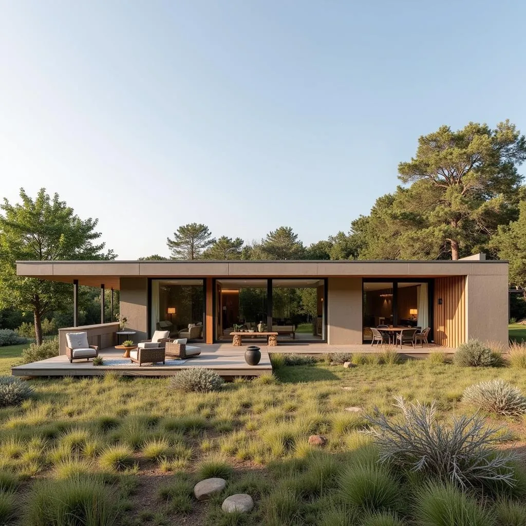 Modern prefab home in the Spanish countryside