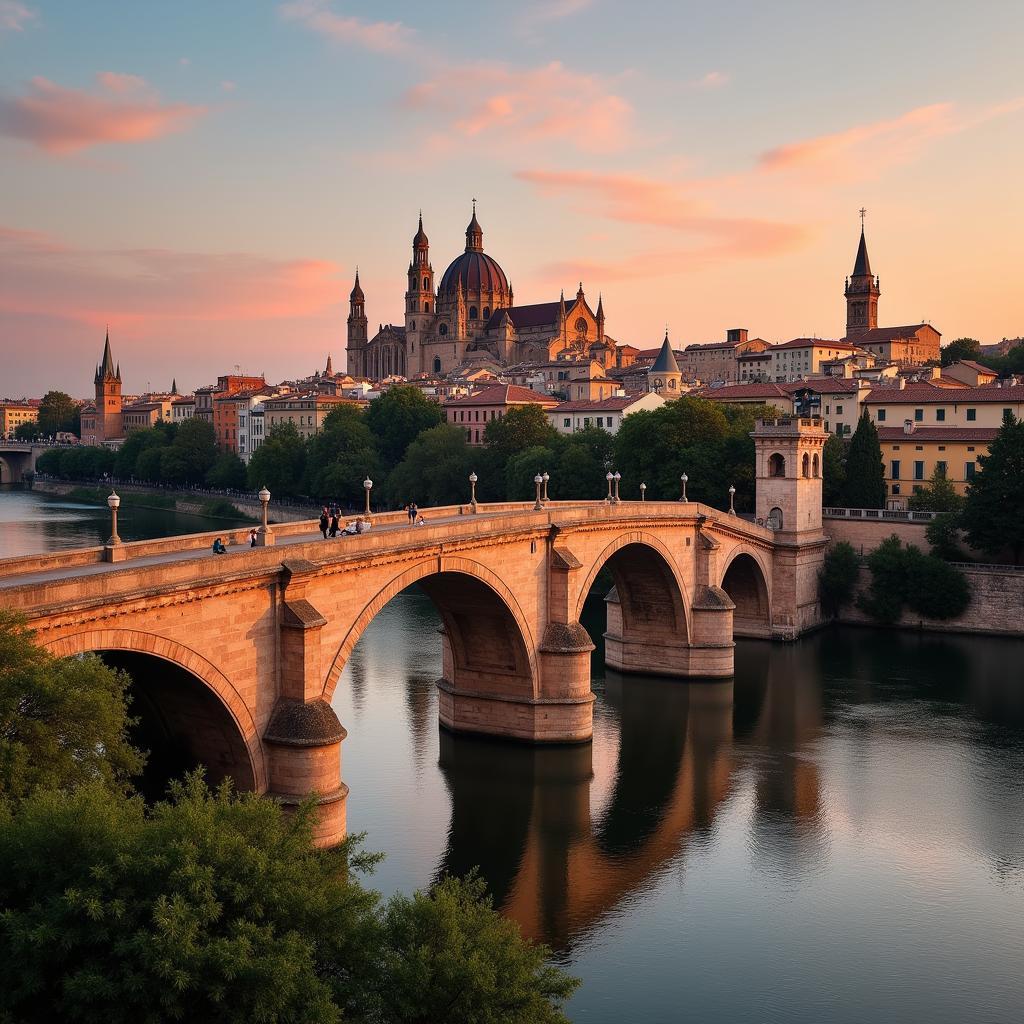 Puente de Piedra Bridge in Zaragoza