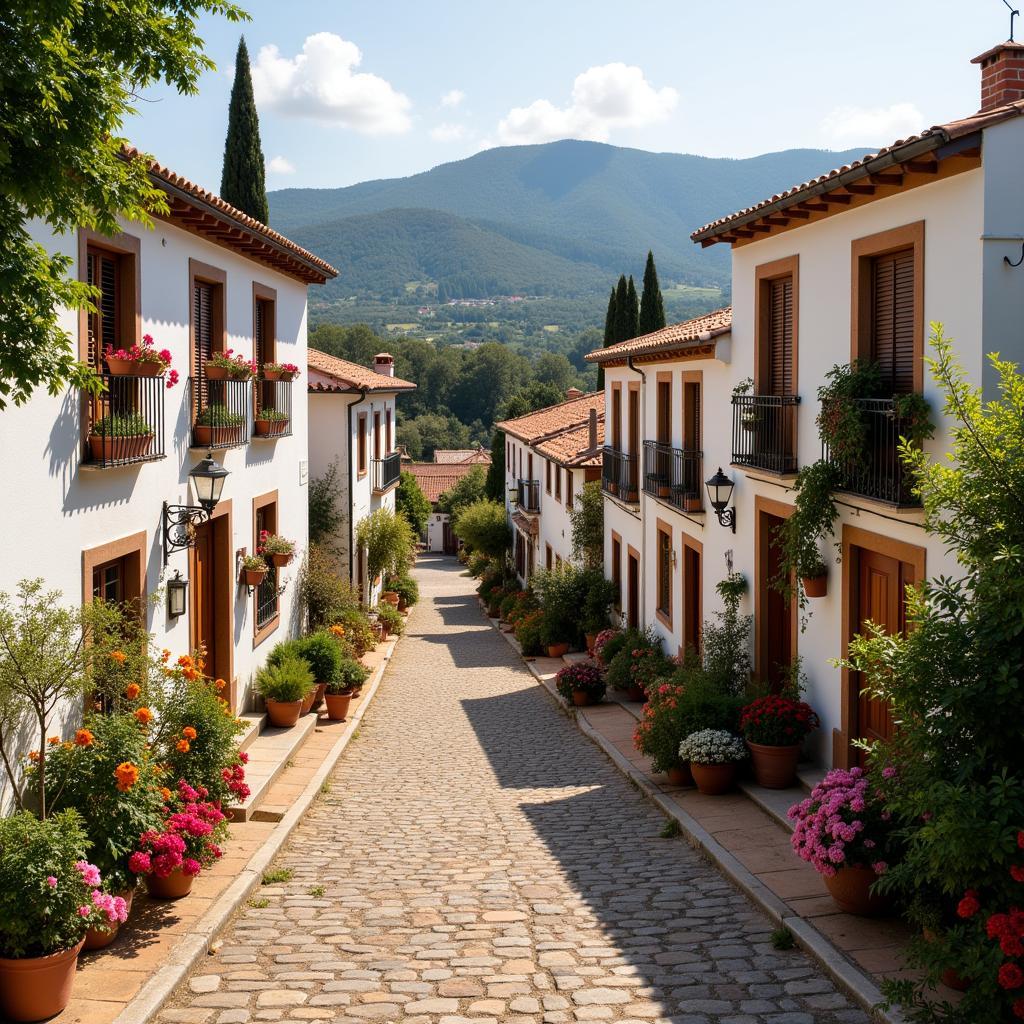 Picturesque view of a quaint Spanish village