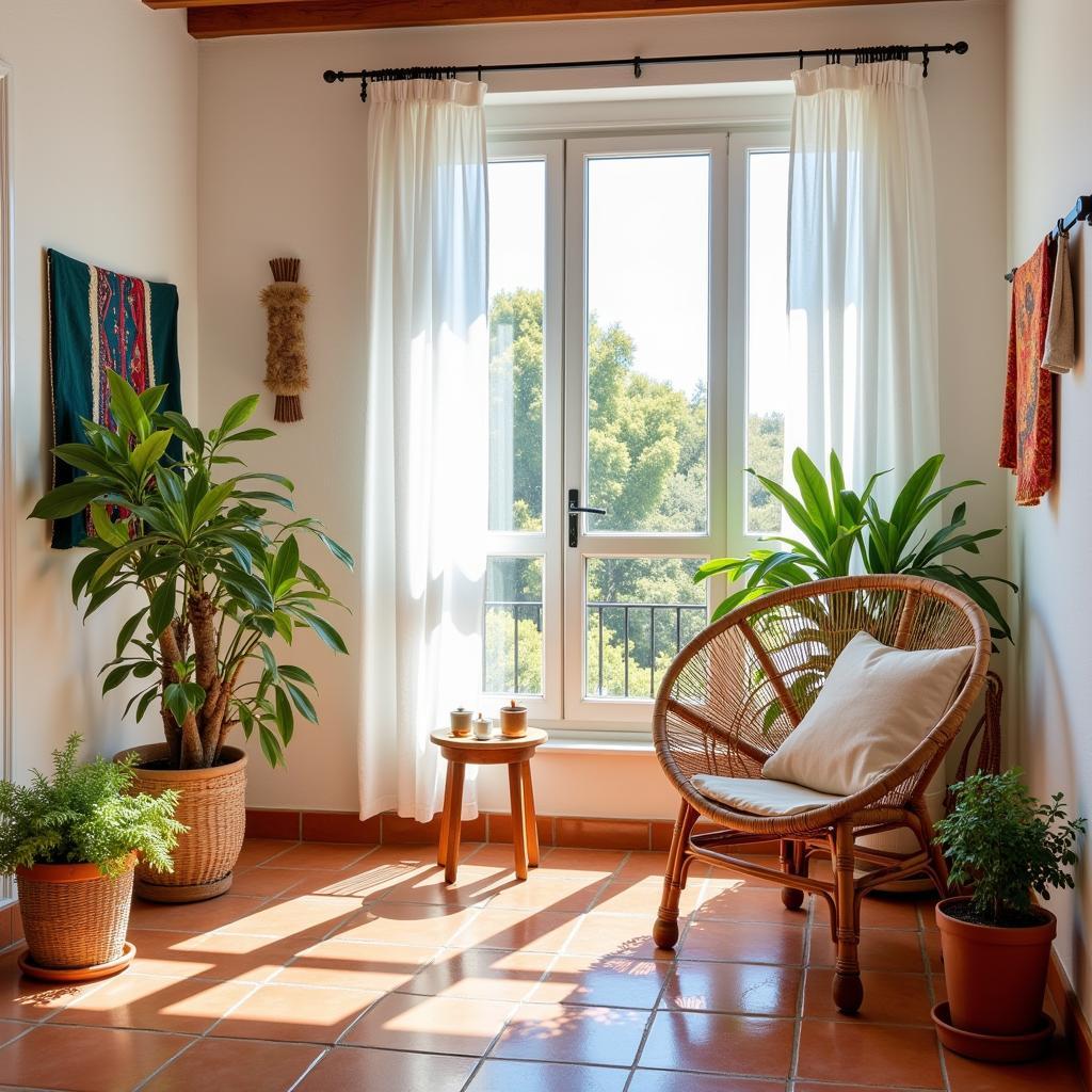 Zara Home Rattan Butaca in a Spanish Living Room