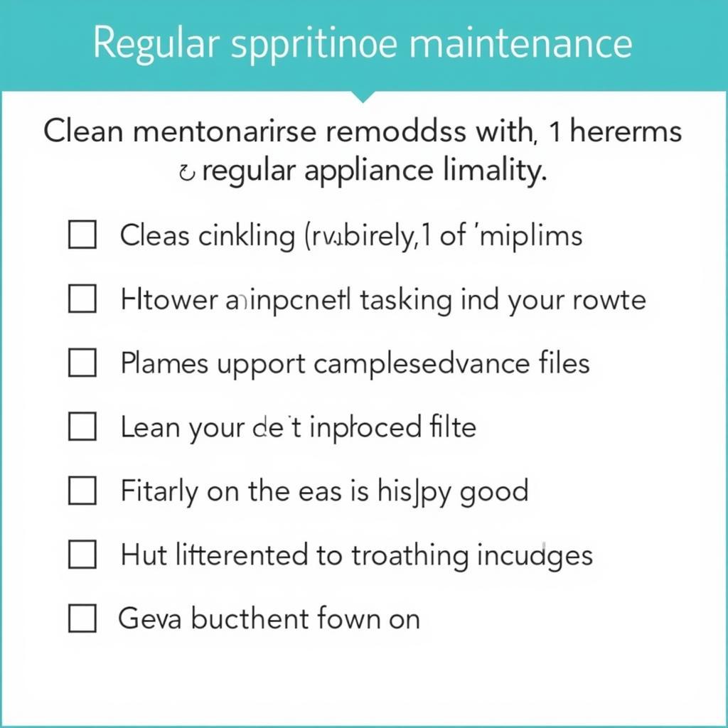  Appliance Maintenance Checklist 