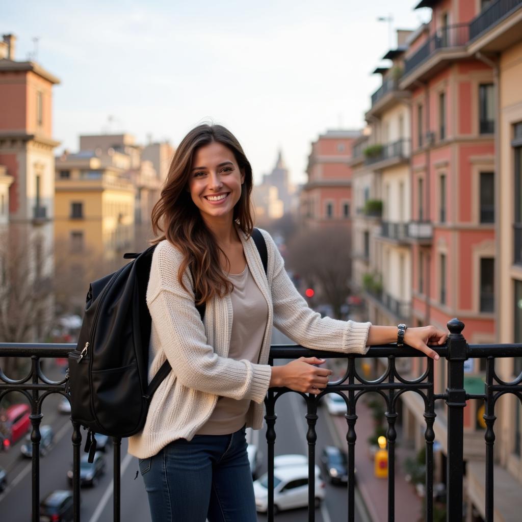 A Reparto host in Barcelona welcoming a guest