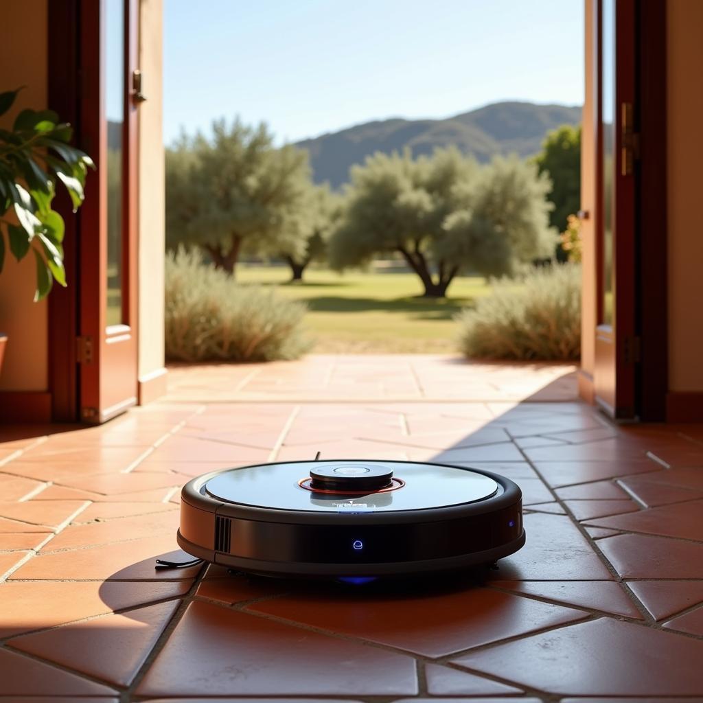 Robot home system in a Spanish villa