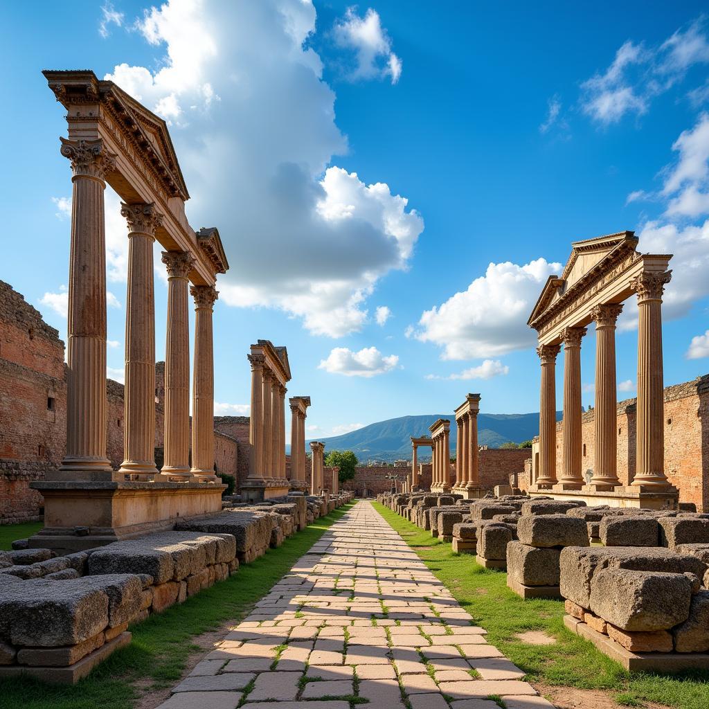 Ancient Roman Ruins in Italica