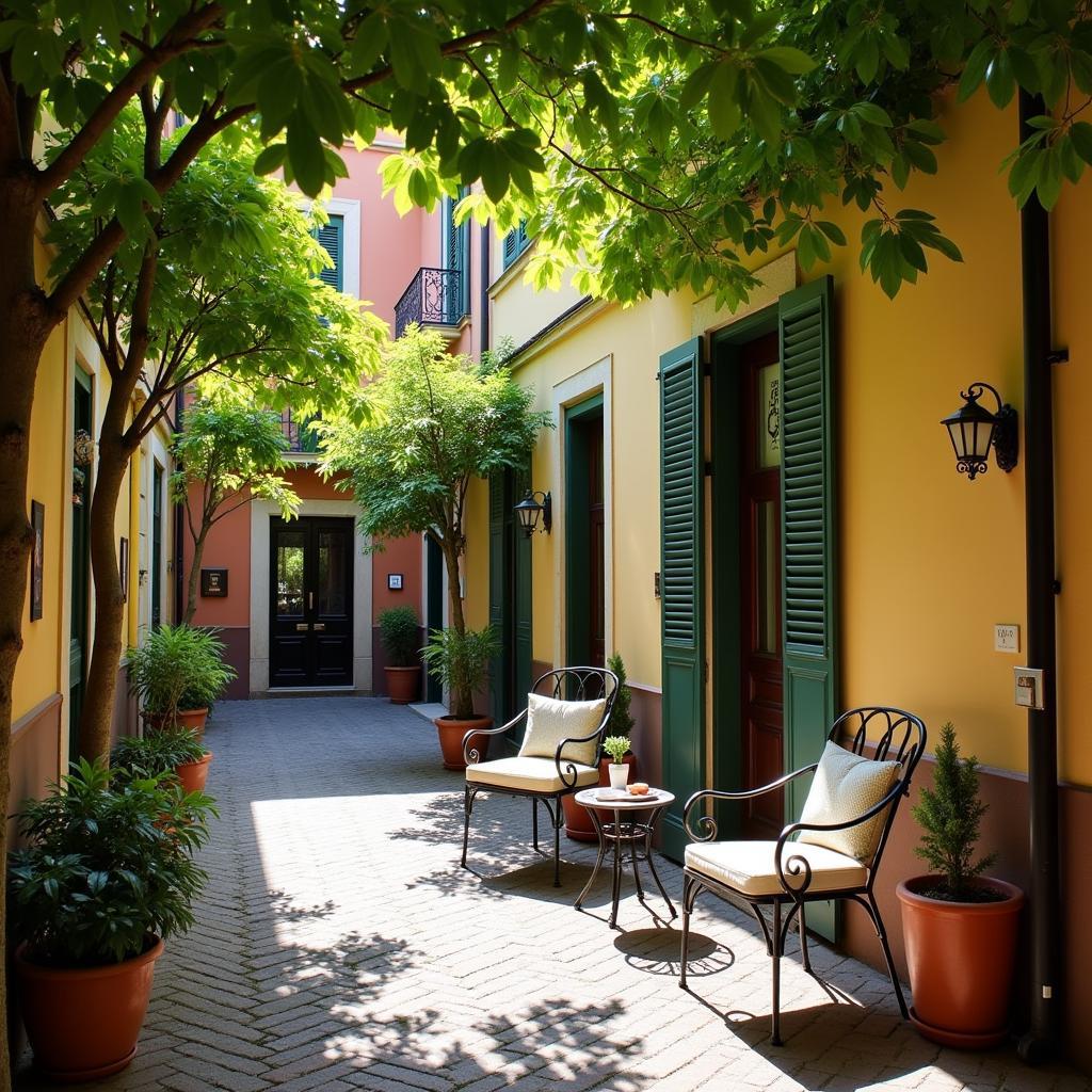 Charming Rome Boutique Hotel Courtyard